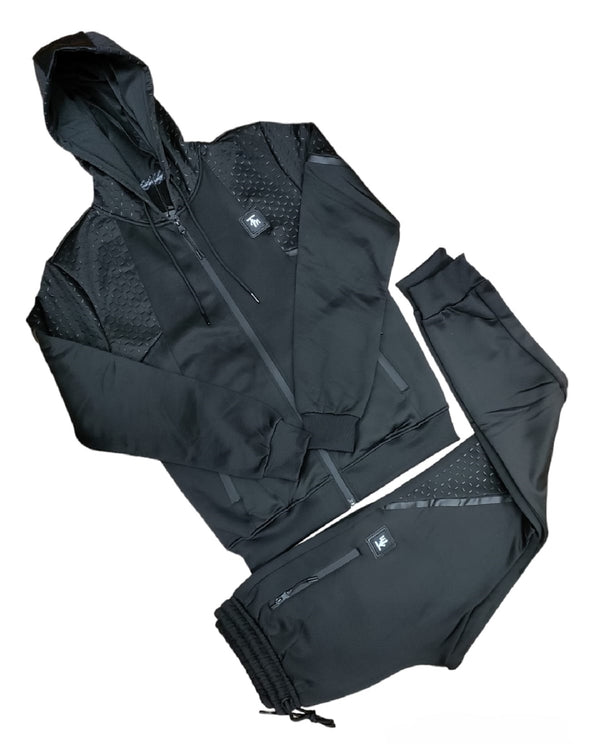 Mens Black Time Is Money Tracksuit 2 Piece Set Men Urban Hoodie & Joggers Zip Pants Matching Sweatshirts Sweatpants Hoodie & Joggers Bottoms
