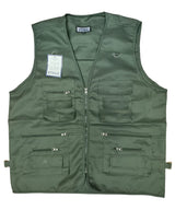 Mens Vest Waistcoat Utility Multi Pocket Workwear Body Warmer Gillet Fisherman