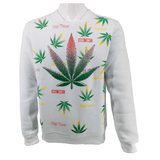 Mens Marijuana Leaves Sweatshirt Ganja Jumper Fleece Cannabis Sweater Knitwear Top UK S-2XL - Georgio Peviani