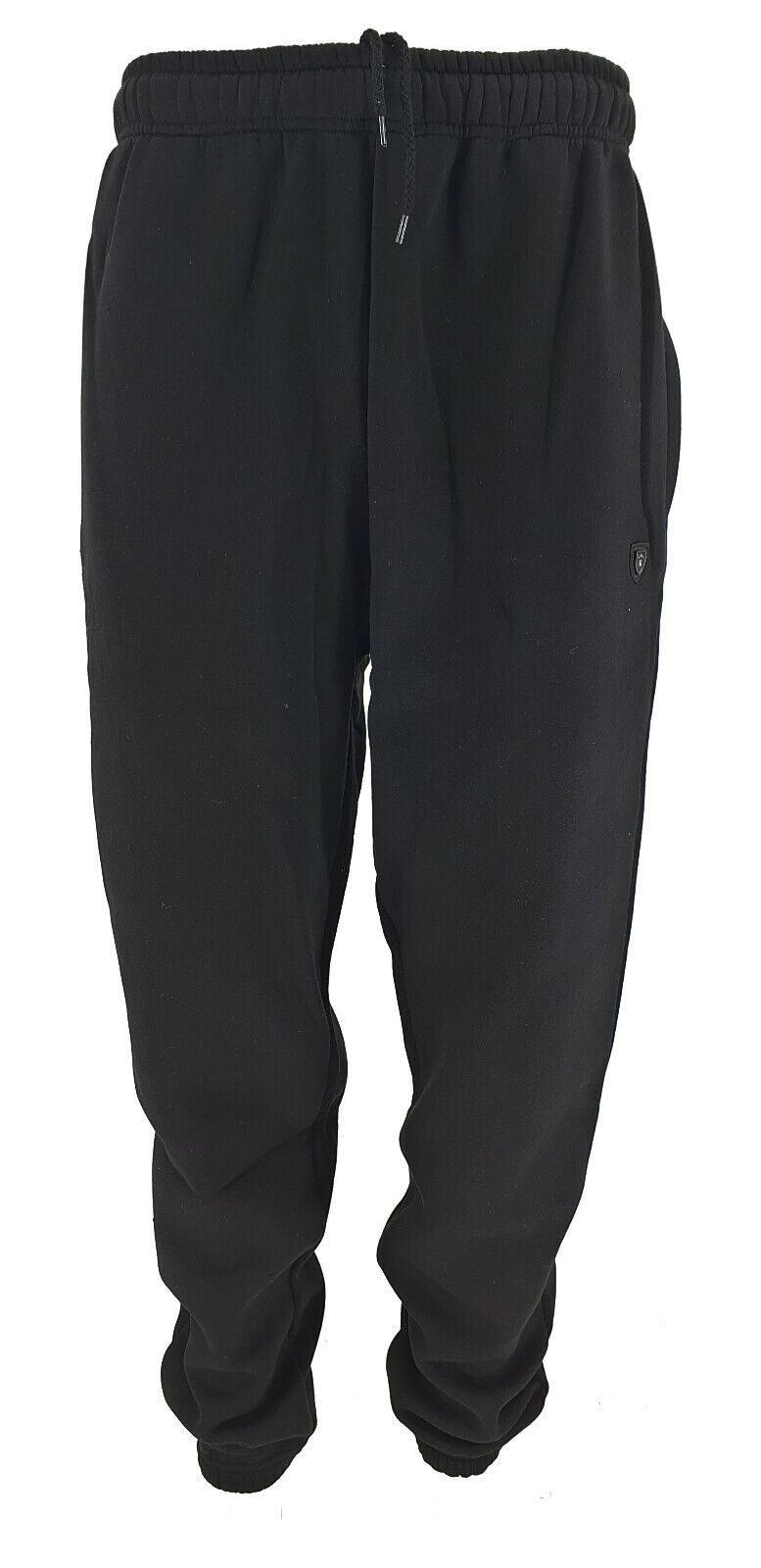 Men's TiM Relaxed Fit Heavy Fleece Jogging Bottom Cuffed Gym Sweat Jogger Pants - Georgio Peviani