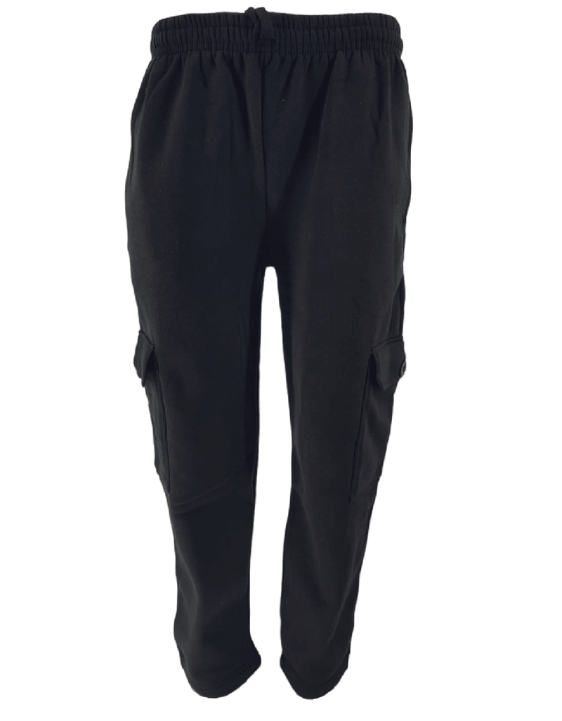 Mens Crystal Finest Jogging Bottom Fleece Men Elasticated 6 Pockets Gym Trousers - Georgio Peviani