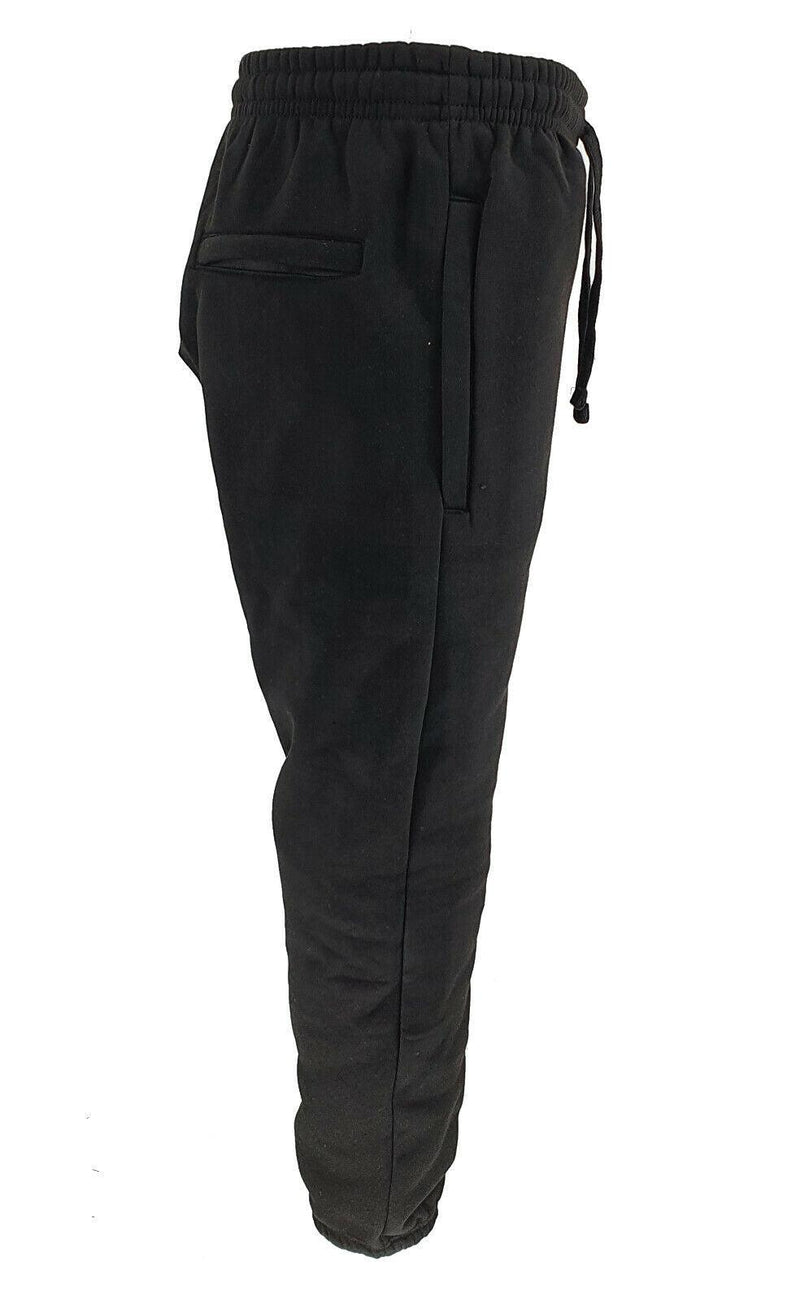 Men's Tracksuit Heavy Fleece Jogging Bottom Gym Sweat Jogger Pants Cuffed Hem - Georgio Peviani