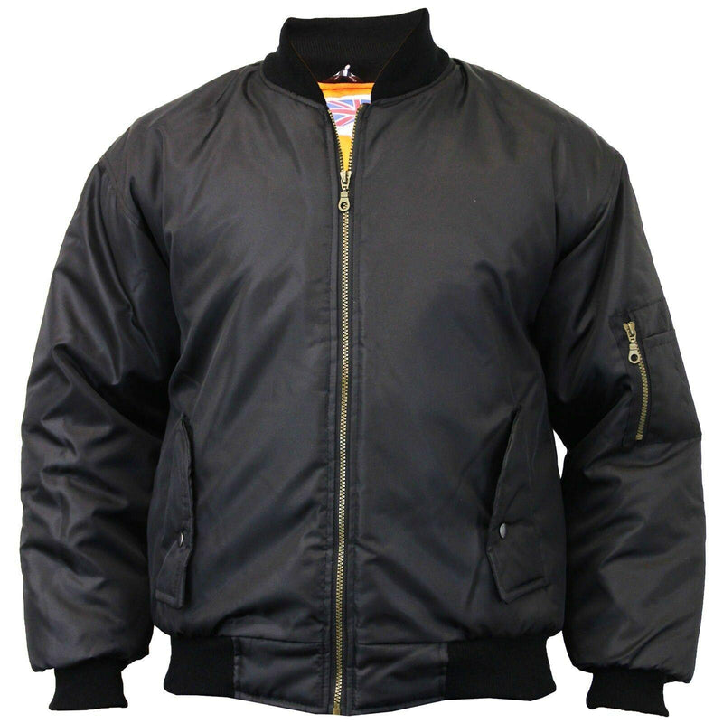 Mens Bomber Jacket Ma1 Army Pilot Biker Military Security Padded Harrington Coat Vintage Jackets Coats - Georgio Peviani