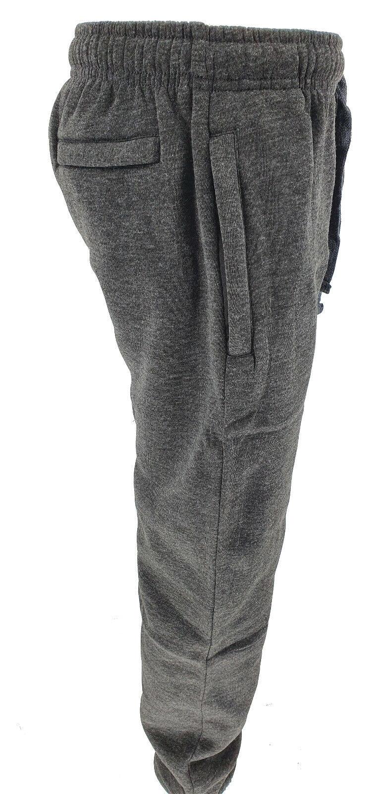 Men's Tracksuit Heavy Fleece Jogging Bottom Gym Sweat Jogger Pants Cuffed Hem - Georgio Peviani
