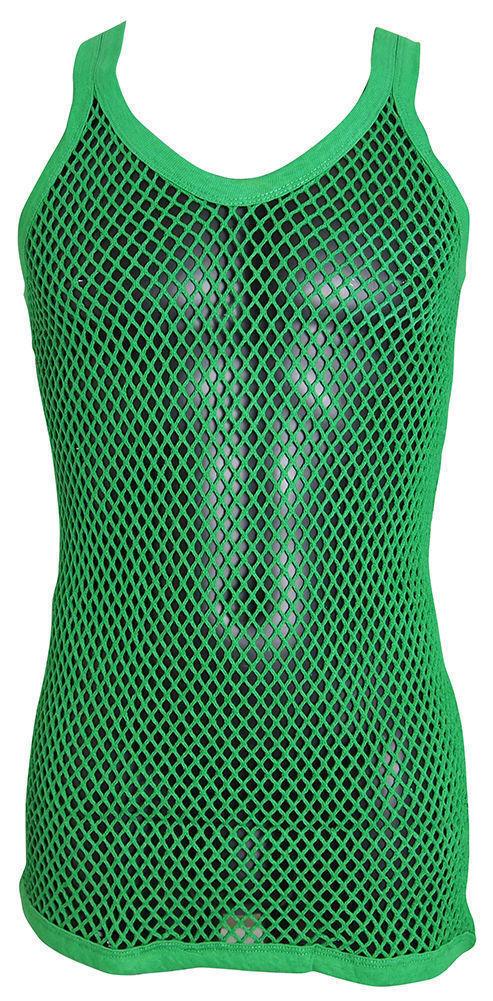 Mens String Mesh Vest 100% Cotton Mesh Fish Net Fitted String Vest Size-M To XL - Georgio Peviani