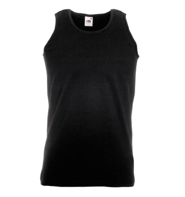 Mens Vests Top Plain Tank Fruit Of The Loom Athletic Gym Training T Shirt Vest Casual Wear Shirt - Georgio Peviani