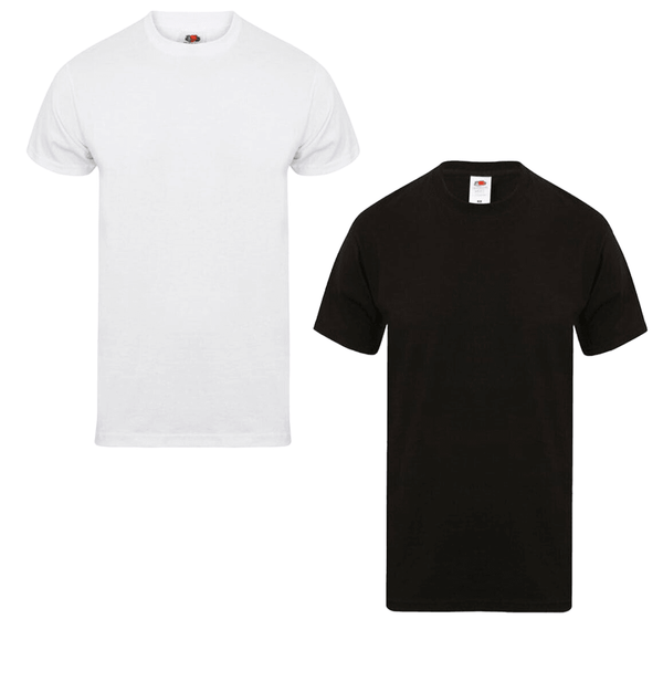 Mens Plain T Shirt Fruit Of The Loom Top Men Blank Tee Tops Shirts Undershirts Gym Casual Wear Shirt - Georgio Peviani