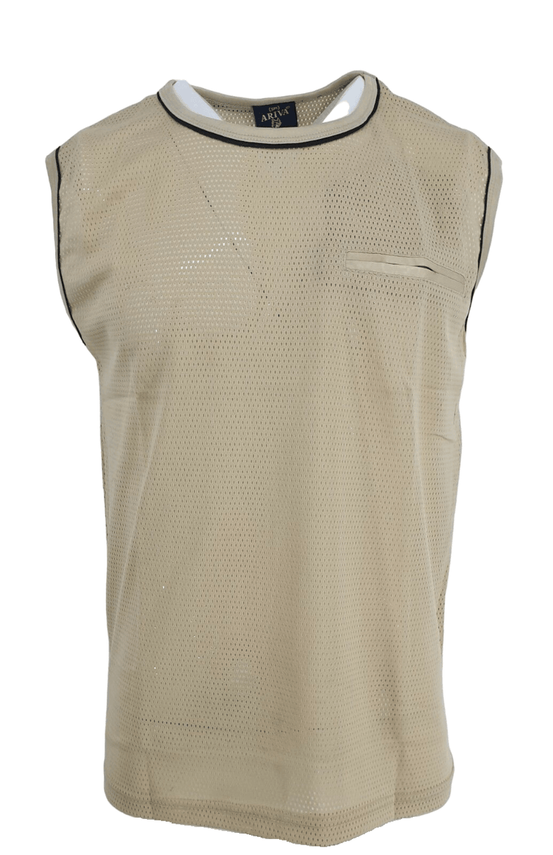Mens Mesh Fishnet Vest Top Combat See Through Tank Men Military Fashion Urban Tee Tops TShirt Casual Summer Gym Wear Shirt - Georgio Peviani