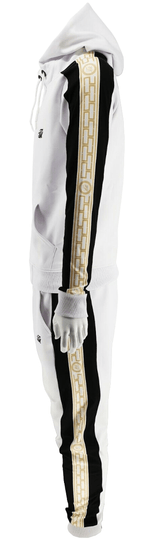 Mens Zip Up Hoodie & Joggers Tracksuit Set Men White Matching Urban Fashion Sweatshirts Sweatpants Athletic Track Suit - Georgio Peviani