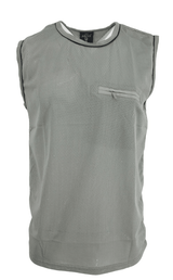 Mens Mesh Fishnet Vest Top Combat See Through Tank Men Military Fashion Urban Tee Tops TShirt Casual Summer Gym Wear Shirt - Georgio Peviani