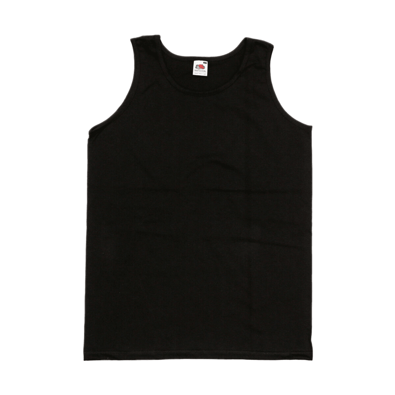 Mens Vests Top Plain Tank Fruit Of The Loom Athletic Gym Training T Shirt Vest Casual Wear Shirt - Georgio Peviani