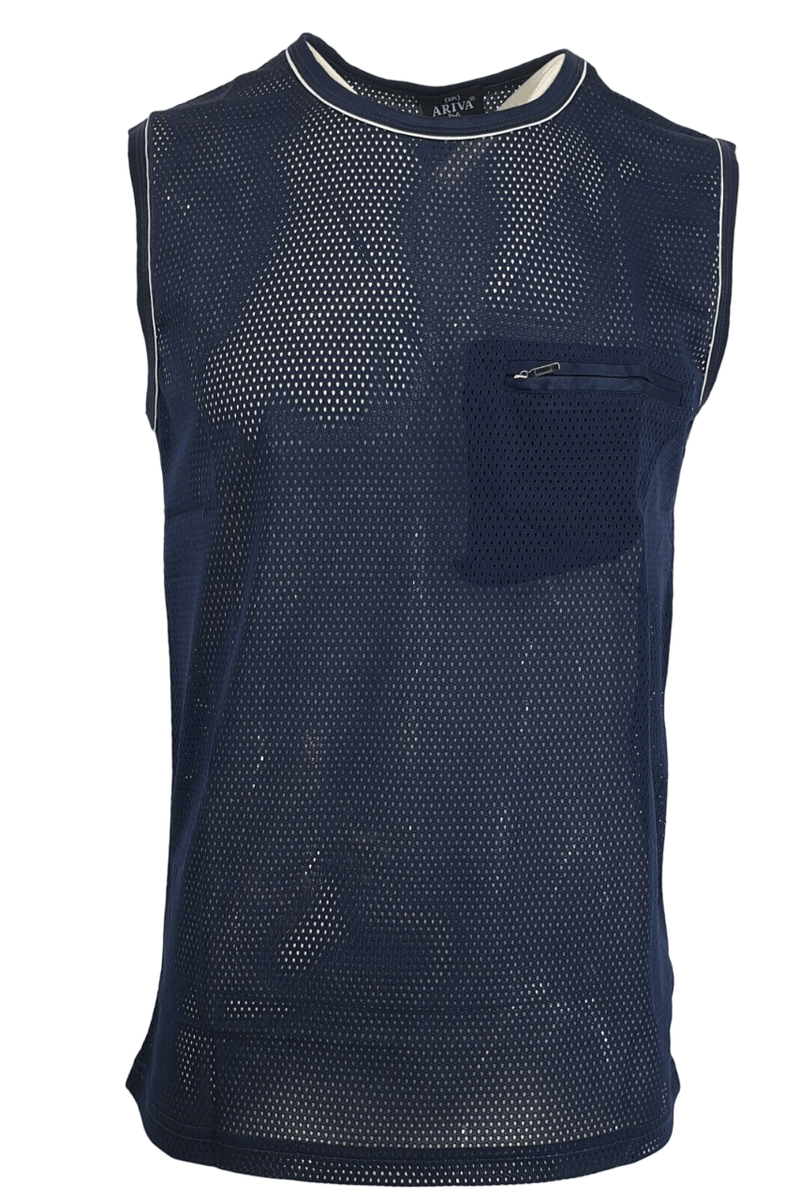 Mens Mesh Fishnet Vest Top Combat See Through Tank Men Military Fashion Urban Tee Tops TShirt Casual Summer Gym Wear Shirt - Georgio Peviani