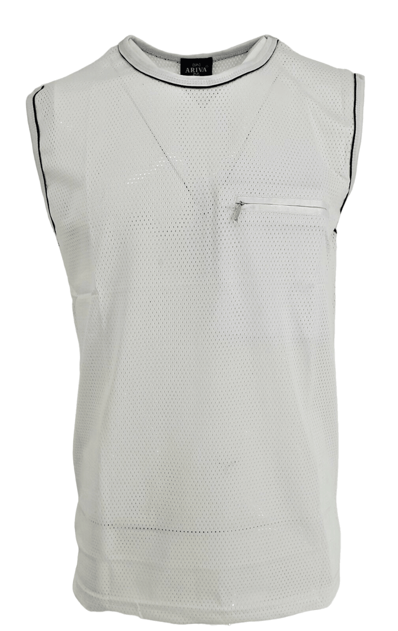 Mens Mesh Fishnet Vest Top Combat See Through Tank Men Military Fashion Urban Tee Tops TShirt Casual Summer Gym Wear Shirt - Georgio Peviani