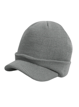Unisex Esco Peaked Army Beanie Hat Warm Wooly Winter Mens/Ladies Cadet Ski Cap One Size - Georgio Peviani