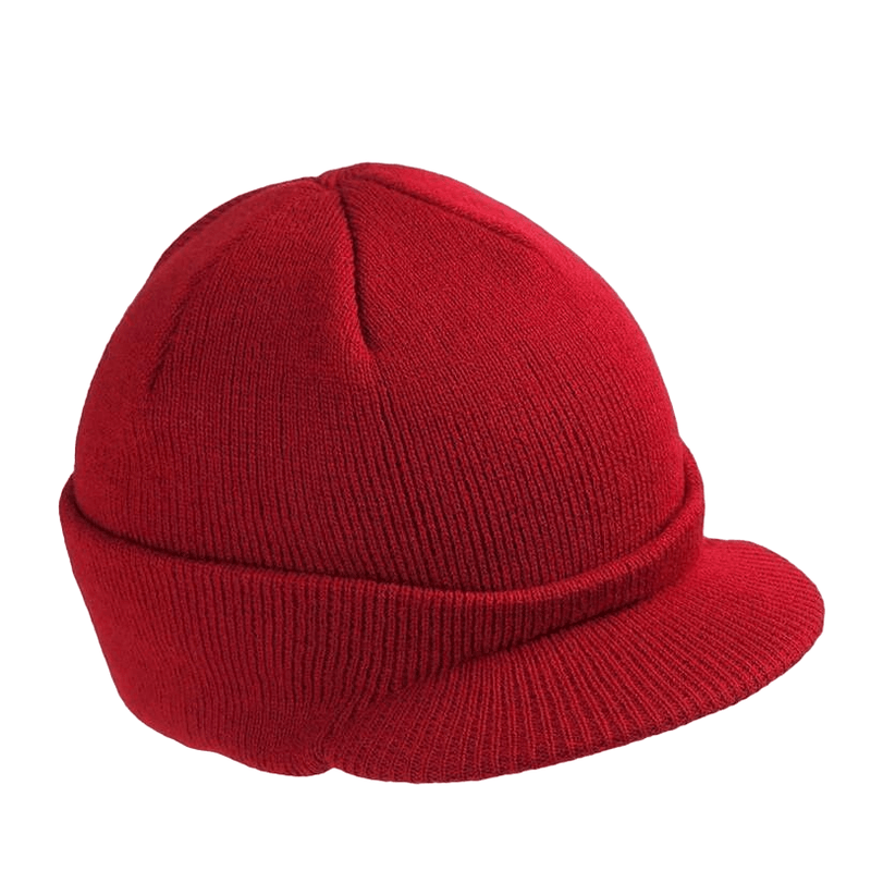 Unisex Esco Peaked Army Beanie Hat Warm Wooly Winter Mens/Ladies Cadet Ski Cap One Size - Georgio Peviani