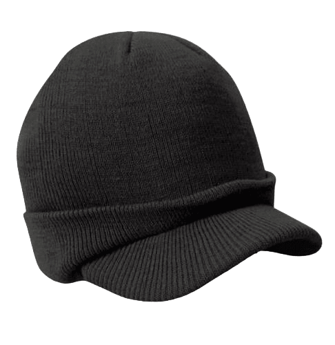 Unisex Esco Peaked Army Beanie Hat Warm Wooly Winter Mens/Ladies Cadet Ski Cap One Size - Georgio Peviani