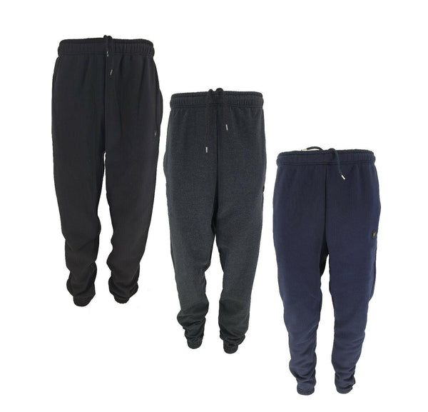 Men's TiM Relaxed Fit Heavy Fleece Jogging Bottom Cuffed Gym Sweat Jogger Pants - Georgio Peviani