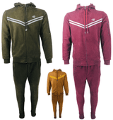 Men’s Suede Tracksuit TIM 2 Pcs Set Zip Up Hoodie Top Hooded Sweatshirt Joggers Matching Cargo Slim Jogging Sweatpants Athletic Track Suit - Georgio Peviani
