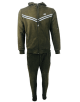 Men’s Suede Tracksuit TIM 2 Pcs Set Zip Up Hoodie Top Hooded Sweatshirt Joggers Matching Cargo Slim Jogging Sweatpants Athletic Track Suit - Georgio Peviani
