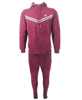 Men’s Suede Tracksuit TIM 2 Pcs Set Zip Up Hoodie Top Hooded Sweatshirt Joggers Matching Cargo Slim Jogging Sweatpants Athletic Track Suit - Georgio Peviani