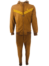 Men’s Suede Tracksuit TIM 2 Pcs Set Zip Up Hoodie Top Hooded Sweatshirt Joggers Matching Cargo Slim Jogging Sweatpants Athletic Track Suit - Georgio Peviani