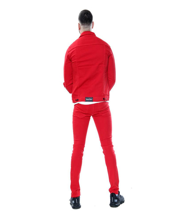 GP Red Denim Jacket - Georgio Peviani