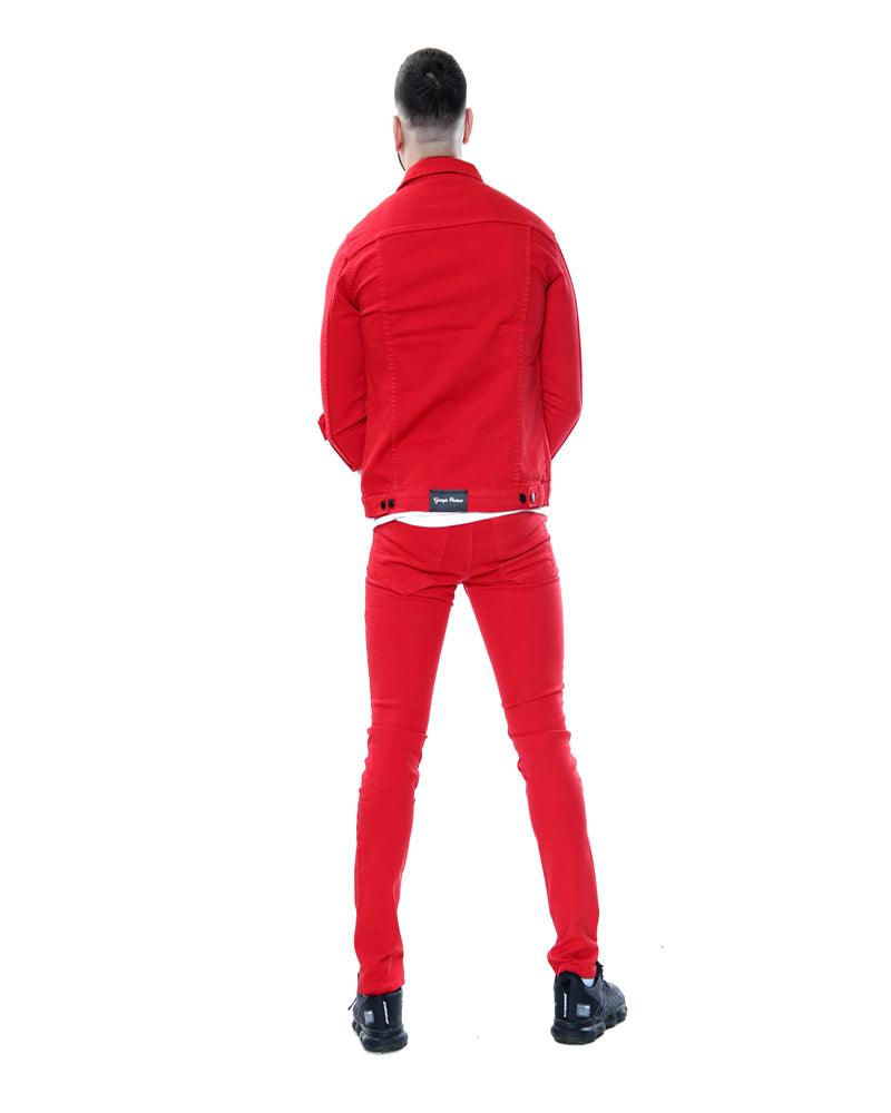 GP Red Denim Jacket - Georgio Peviani