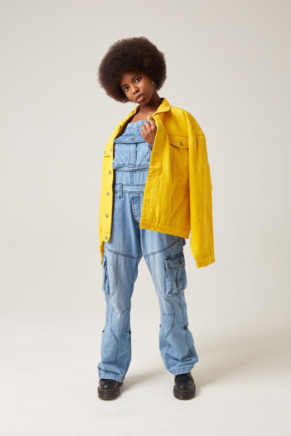 Peviani Light Wash Dungaree Overalls - Georgio Peviani