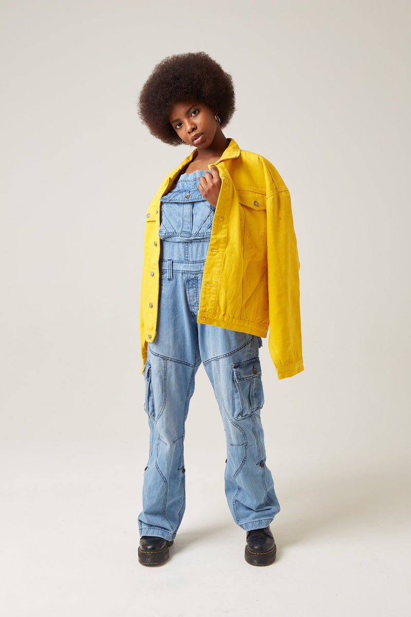 Peviani Light Wash Dungaree Overalls - Georgio Peviani