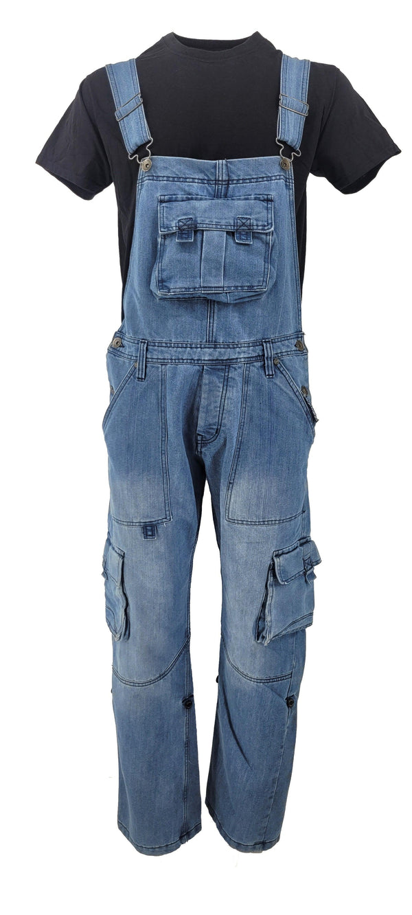 Peviani Light Wash Dungaree Overalls - Georgio Peviani