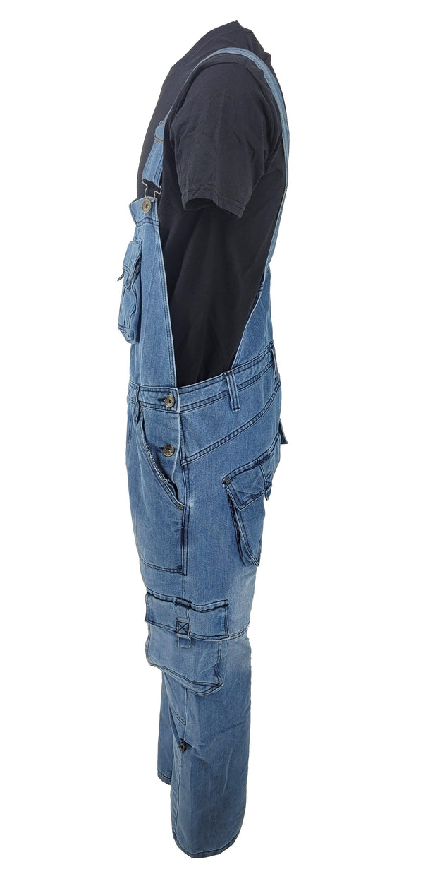 Peviani Light Wash Dungaree Overalls - Georgio Peviani