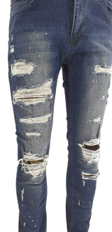 DK Paint Splatter Ripped Jeans - Georgio Peviani