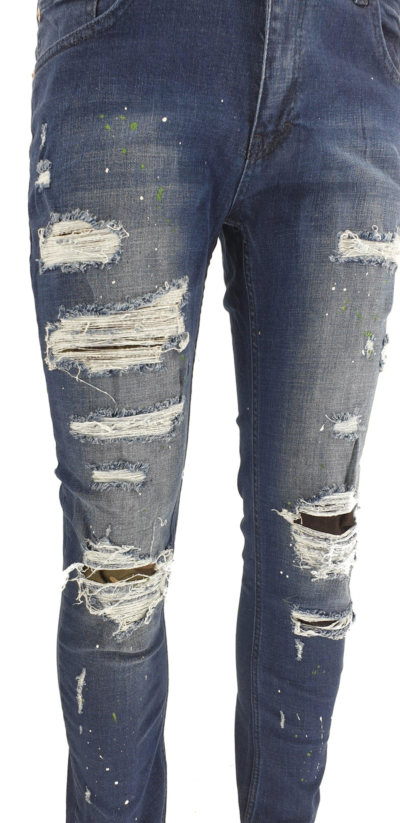 DK Paint Splatter Ripped Jeans - Georgio Peviani