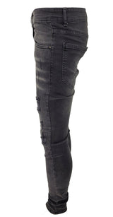 PATCHWORK PAINT SPLATTER DISTRESSED JEANS - Georgio Peviani