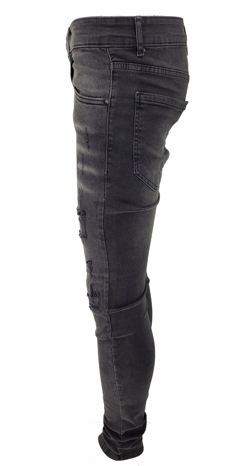 PATCHWORK PAINT SPLATTER DISTRESSED JEANS - Georgio Peviani
