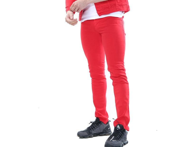 GP Red Denim Jeans - Georgio Peviani