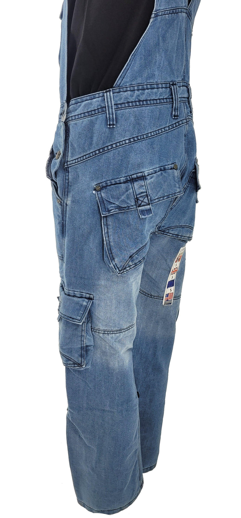 Peviani Light Wash Dungaree Overalls - Georgio Peviani
