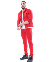 GP Red Denim Jacket - Georgio Peviani