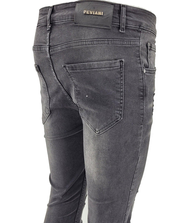 PATCHWORK PAINT SPLATTER DISTRESSED JEANS - Georgio Peviani