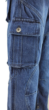Peviani Dark Wash Dungaree Overalls - Georgio Peviani