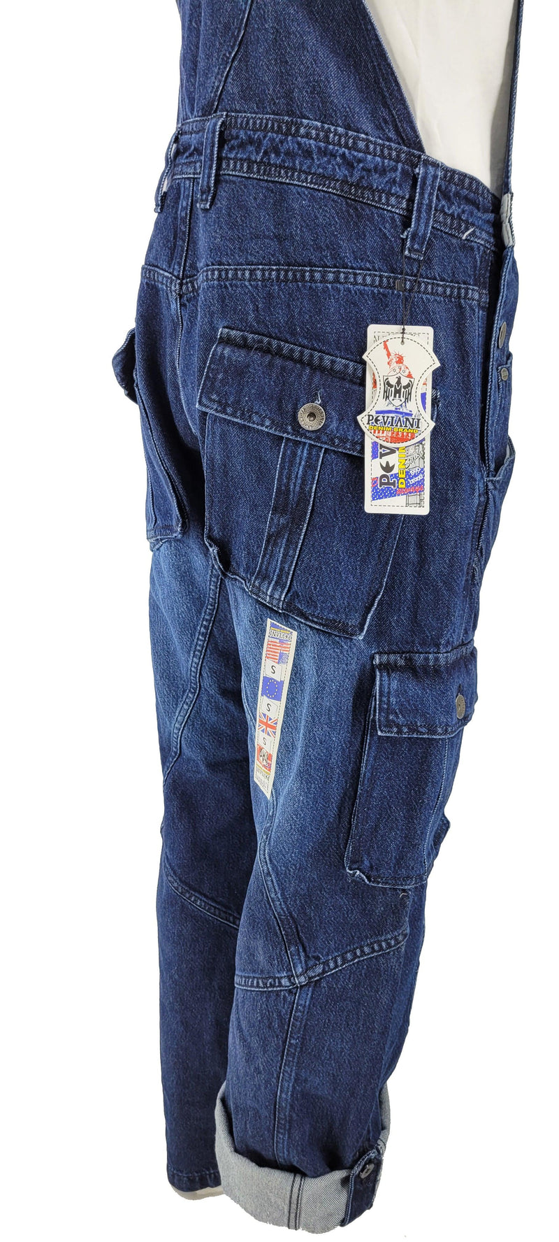 Peviani Dark Wash Dungaree Overalls - Georgio Peviani