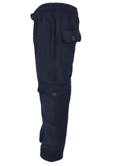 Mens Crystal Finest Jogging Bottom Fleece Men Elasticated 6 Pockets Gym Trousers - Georgio Peviani