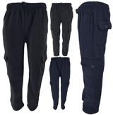 Mens Crystal Finest Jogging Bottom Fleece Men Elasticated 6 Pockets Gym Trousers - Georgio Peviani