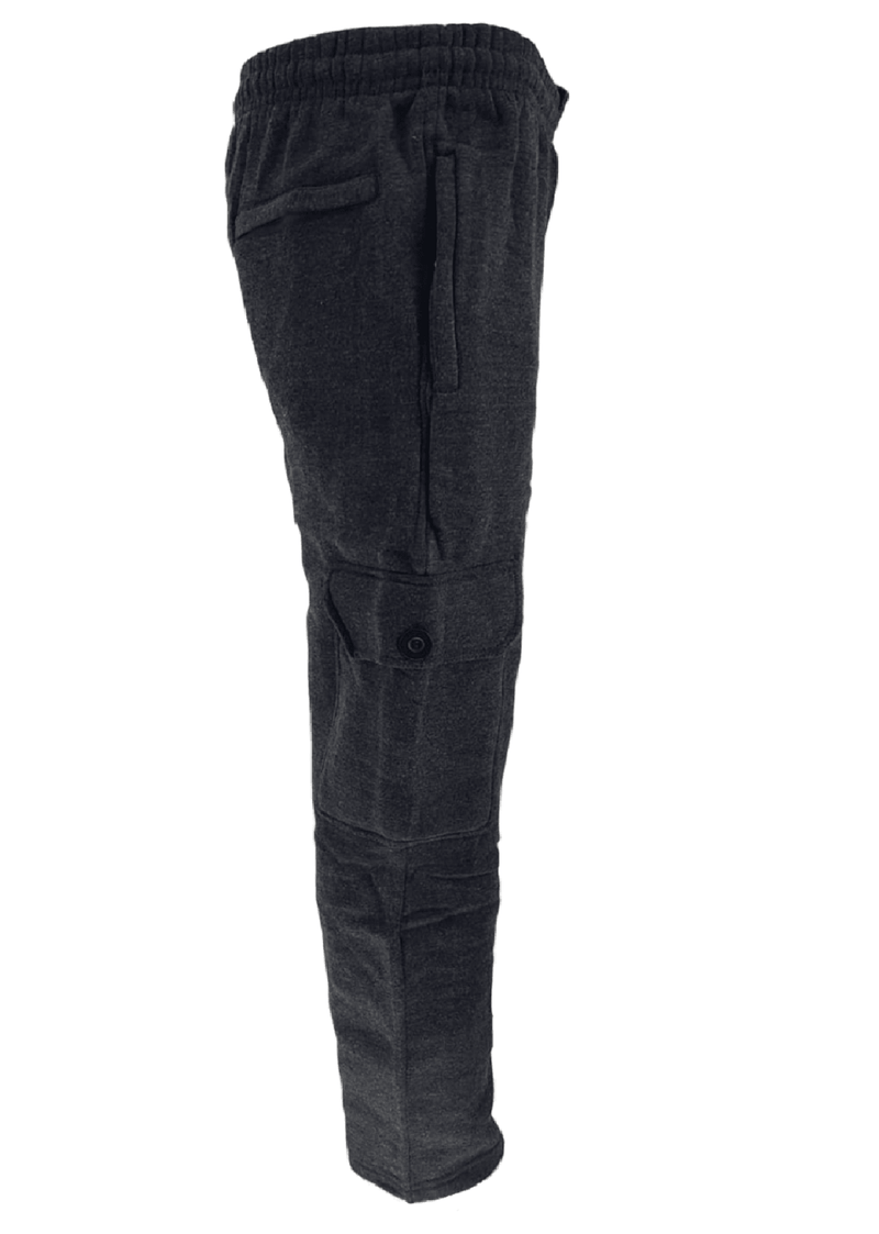 Mens Crystal Finest Jogging Bottom Fleece Men Elasticated 6 Pockets Gym Trousers - Georgio Peviani