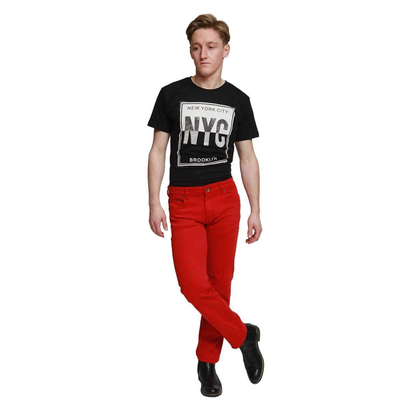 Red Georgio Peviani Comfort Fit Jeans - Georgio Peviani