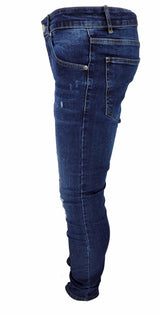 GP PATCHWORK PAINT SPLATTER JEANS -BLUE - Georgio Peviani