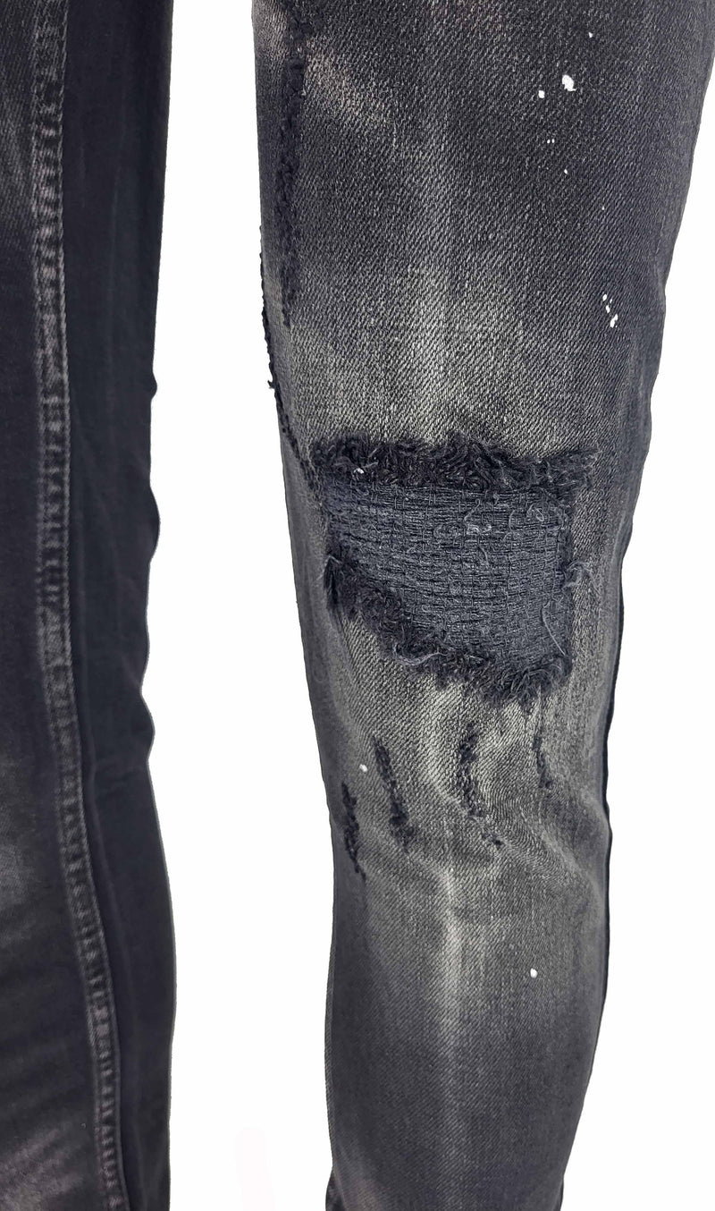 slim fit paint splatter jean - Georgio Peviani