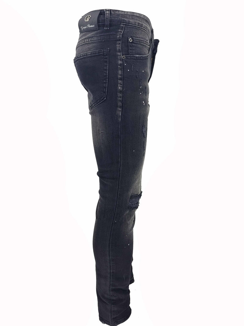 slim fit paint splatter jean - Georgio Peviani
