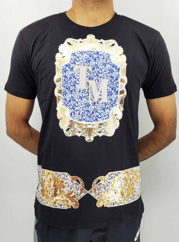 TiM Printed T-Shirt-Black - Georgio Peviani