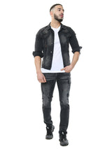 GP Grey PAINT SPLATTER JEANS - Georgio Peviani